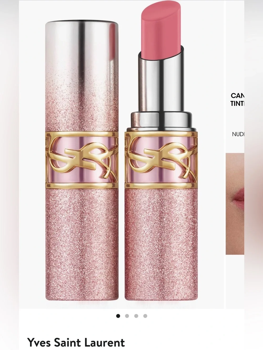 Yves Saint Laurent Rose Pink Lipstick in Sparkling Pink Tube